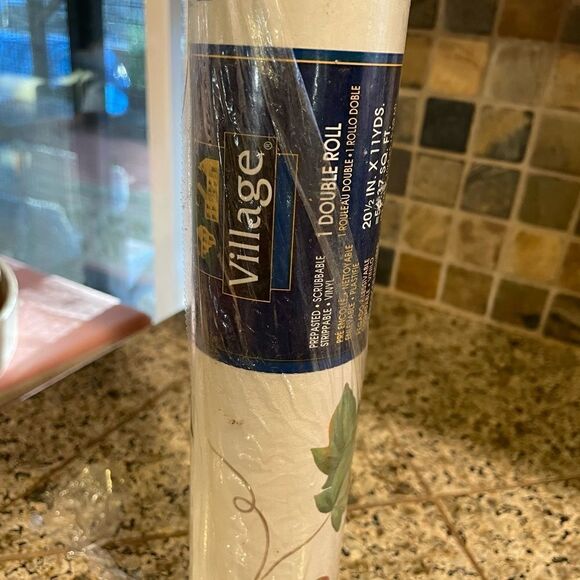 Village Strawberry Blueberry Flowers Print Wallpaper Drawer Lining Paper - Picture 3 of 16